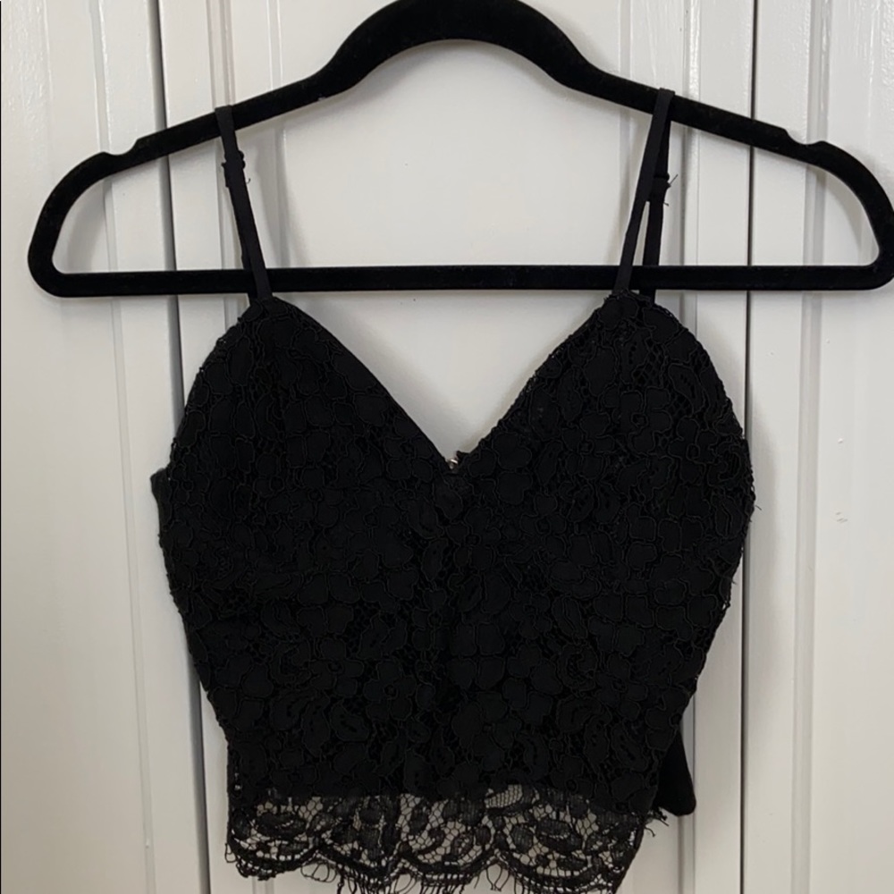 Boutique Lace Zip Back Tank